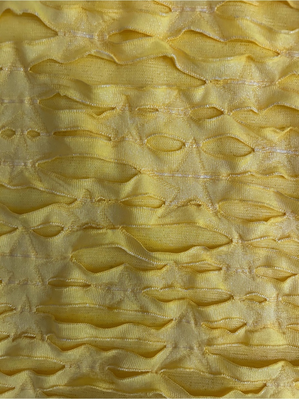 Cartise Yellow Textured Bodycon Dress Size 6 Y2K Cocktail Party Statement - Picture 5 of 9